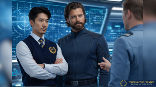 Hikari und Commander Eagle auf der Peacekeeper 7