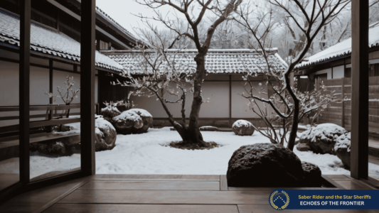 Garten in Japan, Blick von der Engawa